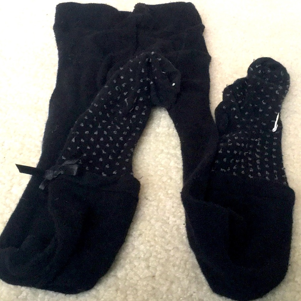 Black French Tights with White Dots